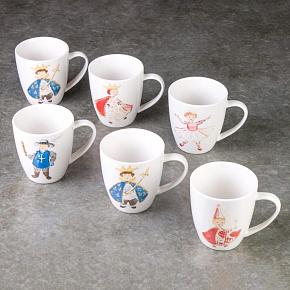 Set Of 6 Small Mugs Kids