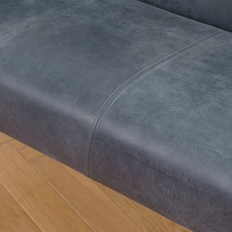 Двухместный кожаный диван Маршал, песочные ножки Marshall 2 Seater, Oak Sandwashed Leather