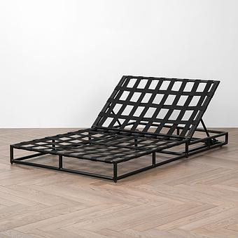 Садовый шезлонг-лежак Coral Lounger, Black акриловая ткань Anthracite Carbon - ракурс 9