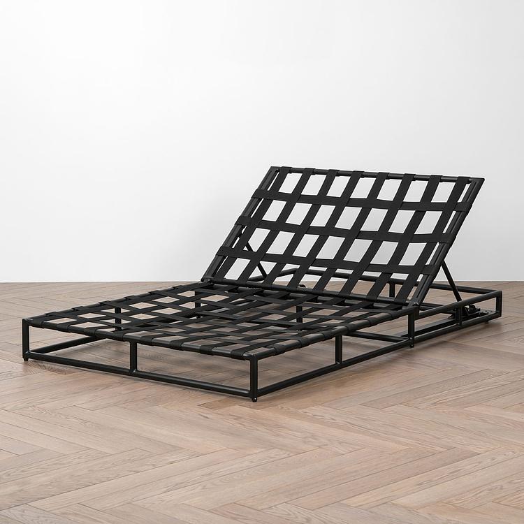 Садовый шезлонг-лежак Coral Lounger, Black акриловая ткань Anthracite Carbon - ракурс 9