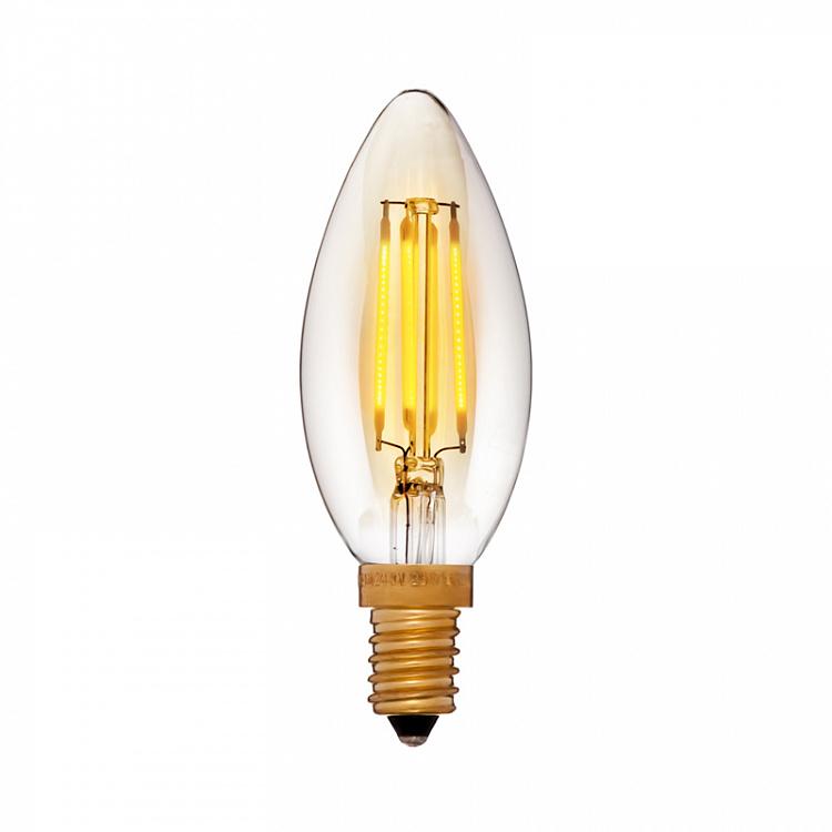 Филаментная светодиодная не диммируемая лампа Эдисон Лист Цитадель E14 4Вт, золотая колба Edison Leaf Gold Citadel E14 4W Non Dim