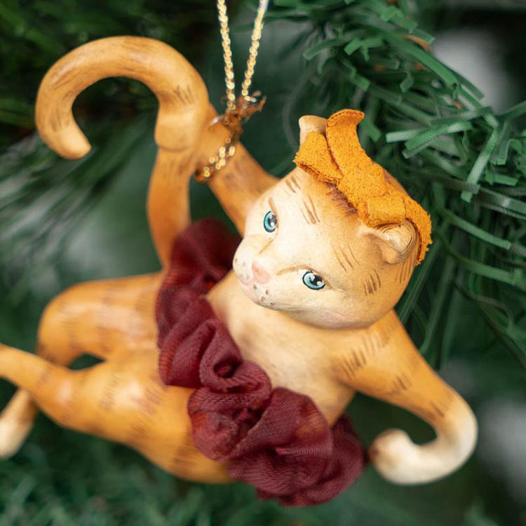 Ёлочная игрушка Кошка-леди 1 Cat Lady 1 Gold 9 cm