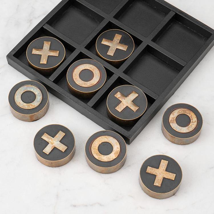 Настольная игра Крестики-нолики с латунными фишками OXO Game Resin And Brass