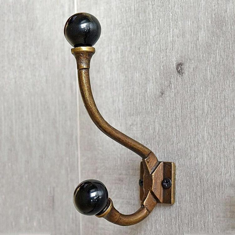 Minimal Cast Iron Hook With Black Ceramic