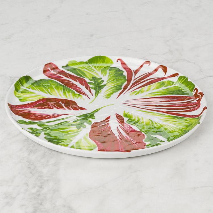 Сервировочная тарелка Средиземноморская диета Листья салата Dieta Mediterranea Insalate Serving Plate