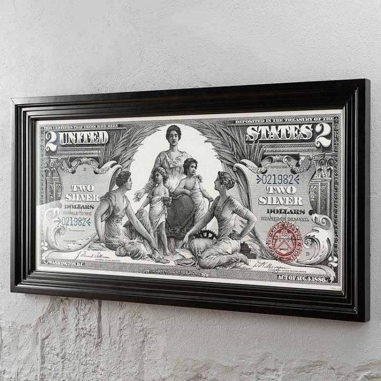 Картина-принт Серебряный сертификат Науки дисконт1 Silver Certificate Science Art discount1