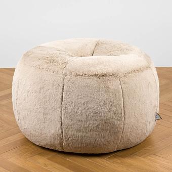 Пуфик Alaska Donut Pouf искусственный мех Big Bear Pewter - ракурс 2