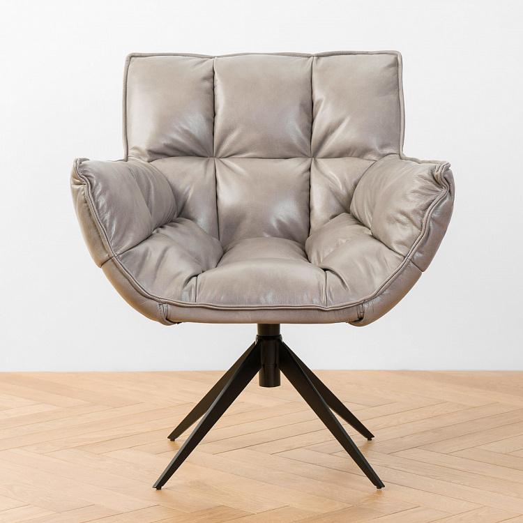 Вращающееся кресло Центр, чёрные матовые ножки Center Swivel Armchair, Black Matt Metal RM