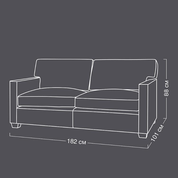 Двухместный бархатный диван Виконт Уильям Viscount William 2 Seater Velvet