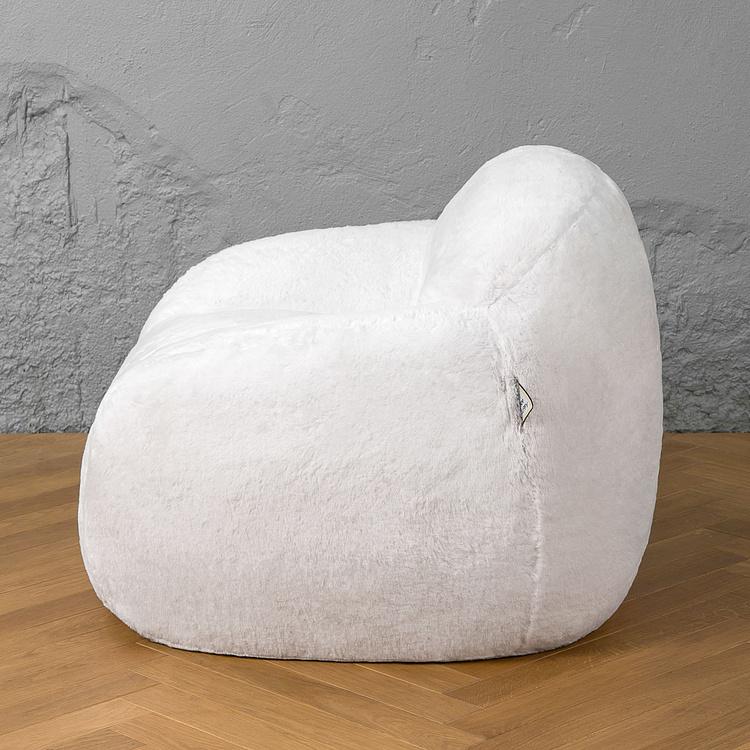 Кресло Snuggy Chair искусственный мех Big Bear White - ракурс 3