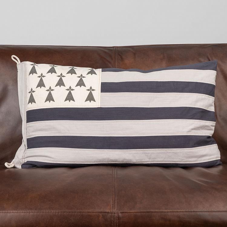 Декоративная подушка с флагом Бретани, S Flag Cushion Brittany Small