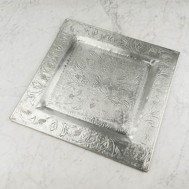 Tray Square Silver Large