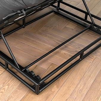Садовый шезлонг-лежак Coral Lounger, Black акриловая ткань Anthracite Carbon - ракурс 6