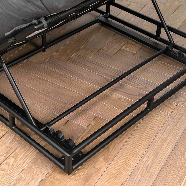 Садовый шезлонг-лежак Coral Lounger, Black акриловая ткань Anthracite Carbon - ракурс 6