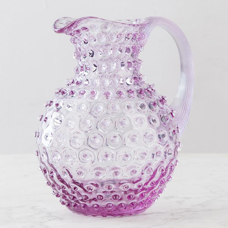 Лиловый кувшин Диамант Pitcher Hobnail Lila Large