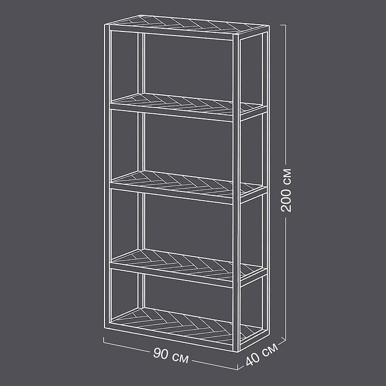 Стеллаж Vestige Industrial Bookcase - ракурс 9