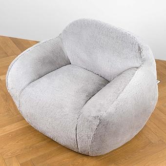 Кресло Snug Chair искусственный мех Big Bear Grey - ракурс 5