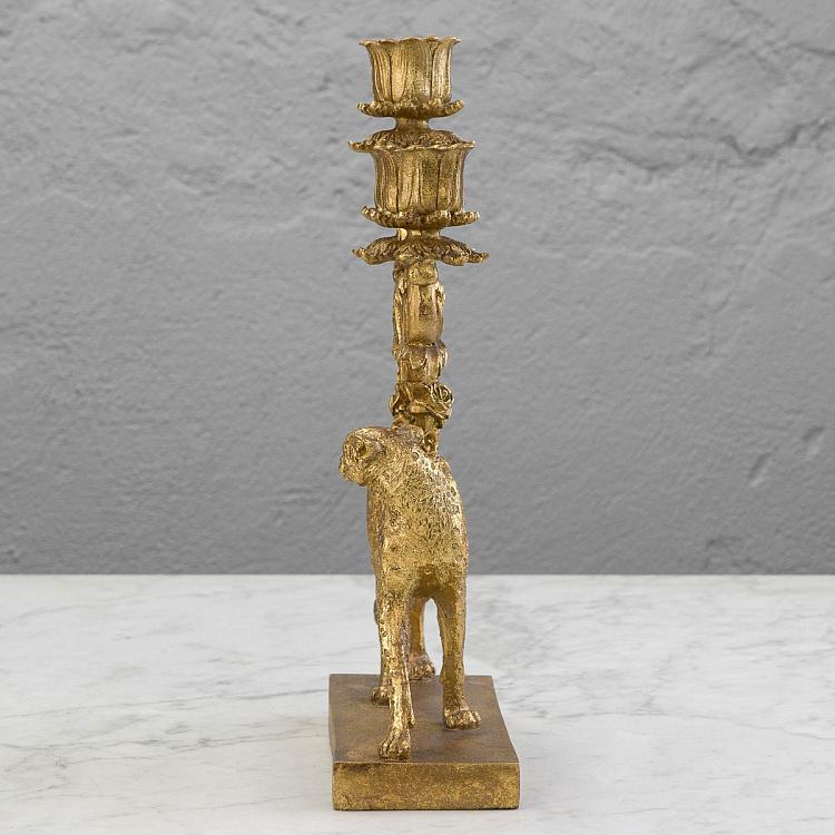 Подсвечник на три свечи Золотой леопард Golden Leopard Candelabrum