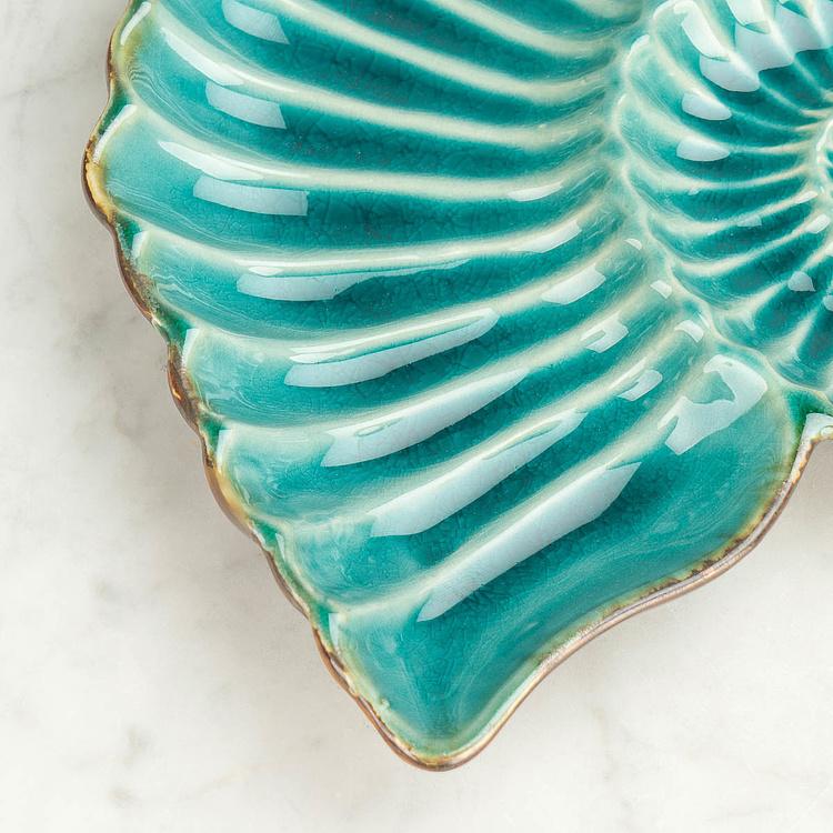 Круглое сервировочное блюдо Морская ракушка, M Aqua Round Shell Dish Medium