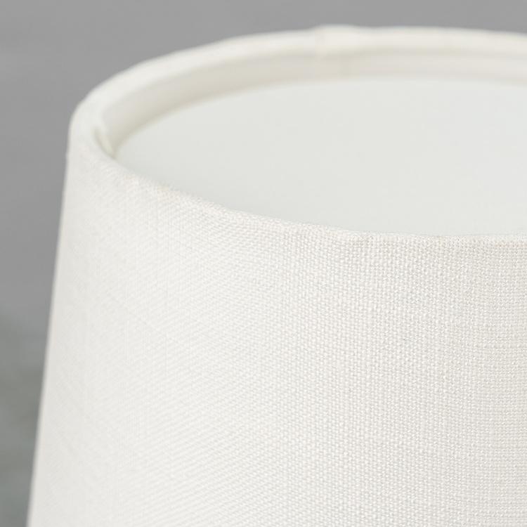 Настольная лампа с белым абажуром и мраморным основанием Beige Marble Base Table Lamp With Shade