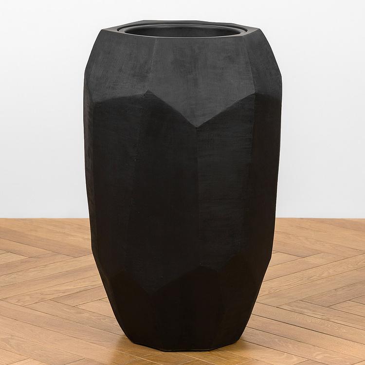 Кашпо Effectory Anthra Polyhedron Tall Pot Anthracite Small