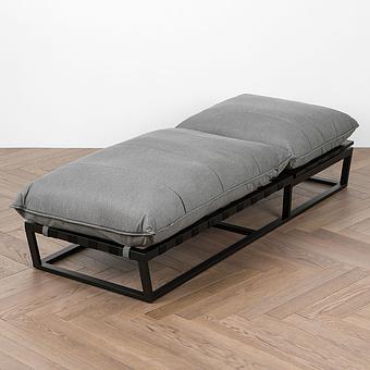 Садовый шезлонг-лежак Reef Lounger, Black акриловая ткань Flanelle - ракурс 6