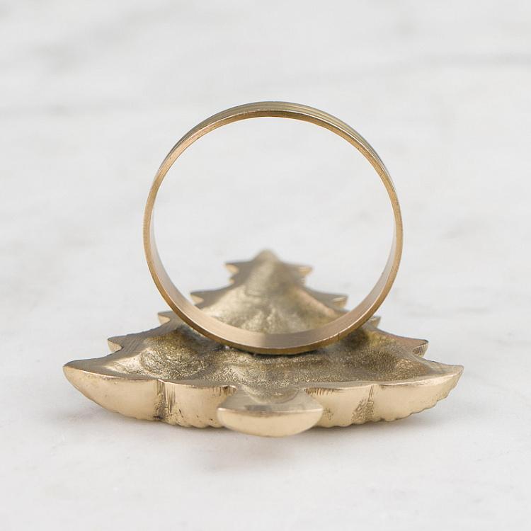 Кольцо для салфетки Ёлка Tree Napkin Ring Gold