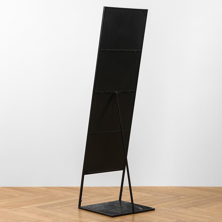 Напольное зеркало на чёрной мраморной подставке Black Marble Base Standing Mirror