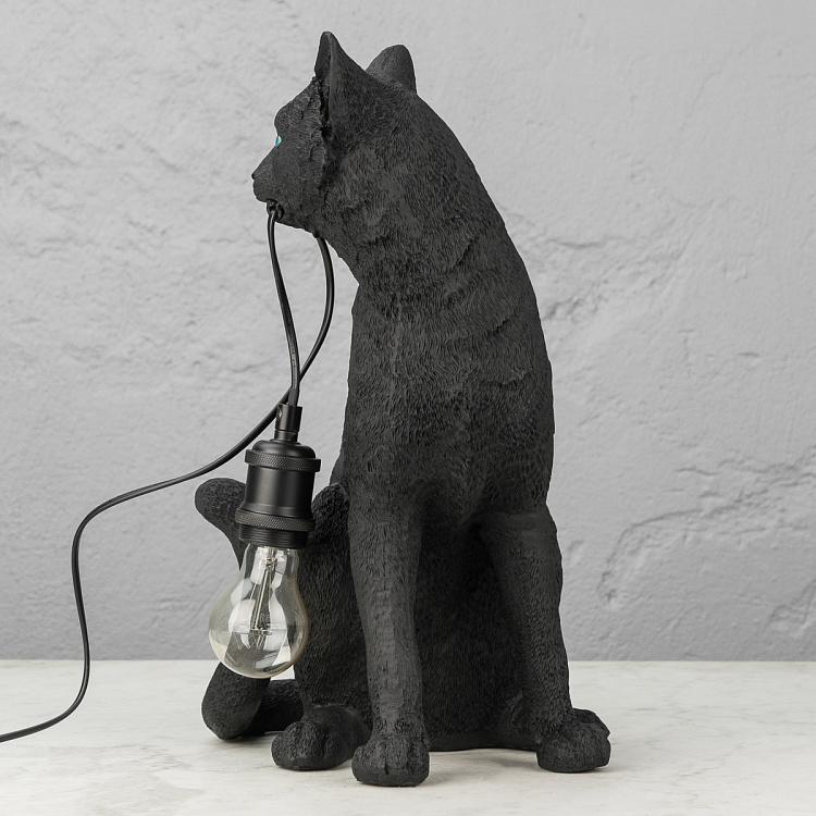 Настольная лампа с чёрной кошкой Шушу Table Lamp Cat Chouchou