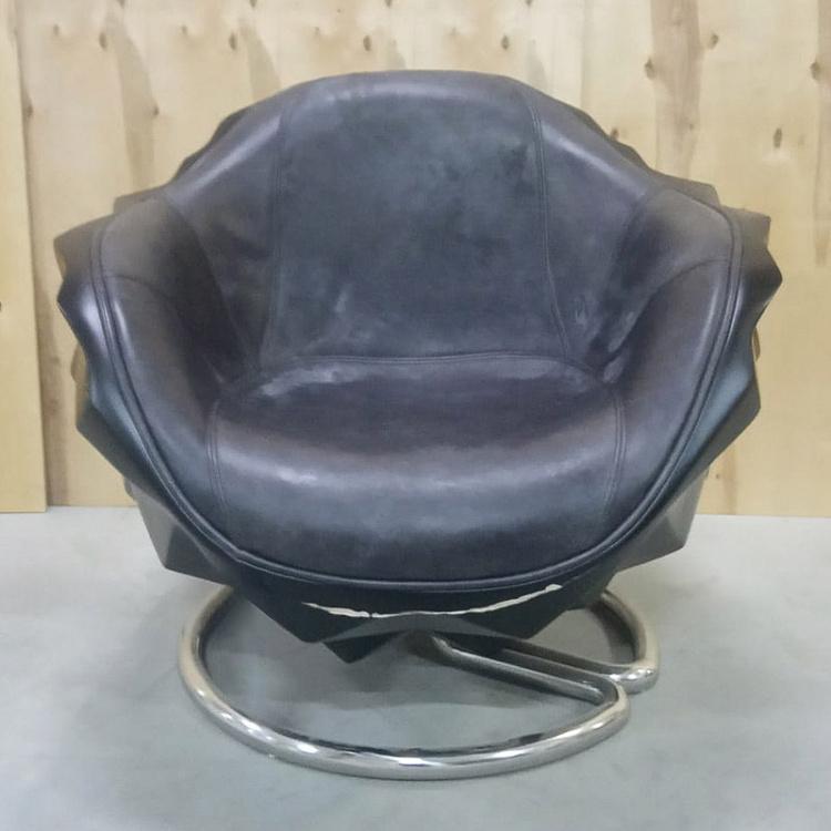 Вращающееся кресло Майнз чёрное матовое дисконт1 Mines Swivel Chair, Charcoal Black discount1