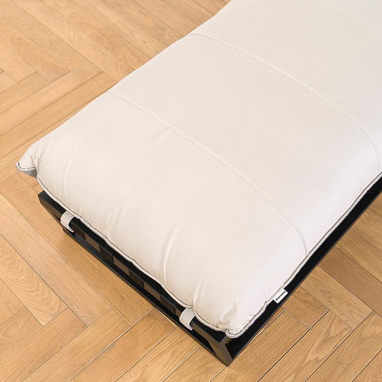 Садовый шезлонг-лежак Reef Lounger, Black акриловая ткань Light Stone - ракурс 10