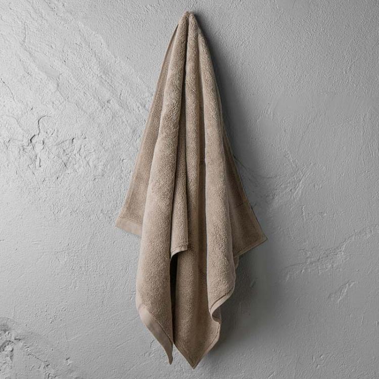 Дымчато-бежевое махровое банное полотенце Олимпия 76x142 см Olympia Bath Towel Vapour 76x142 cm