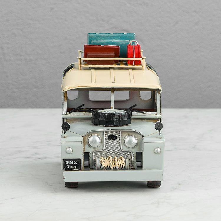 Статуэтка Винтажный Ленд Ровер с багажом Vintage Landrover With Luggage