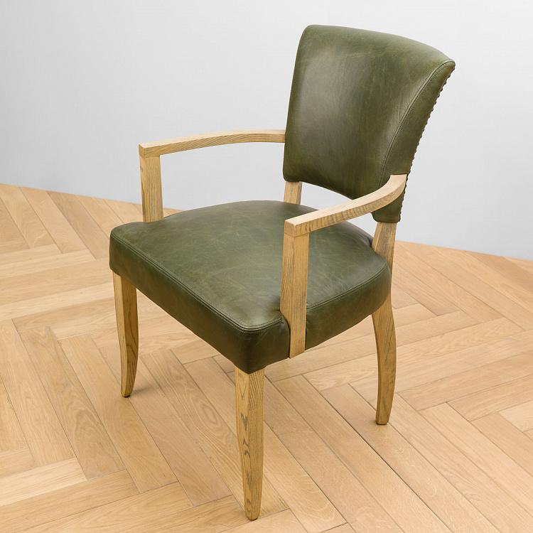 Стул Мами с подлокотниками, светлые ножки Mami Dining Chair With Arms, Oak Brown