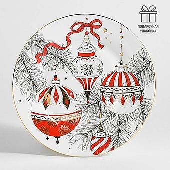 Тарелка New Year Balls Dessert Plate
