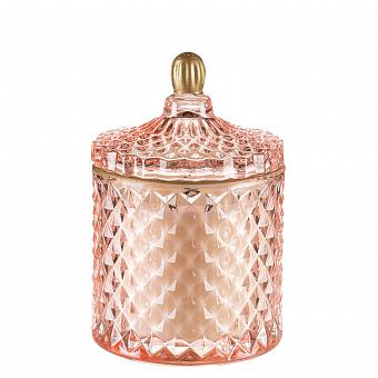 Арома-свеча Aroma Candle In Pink Faceted Glass Cactus Small