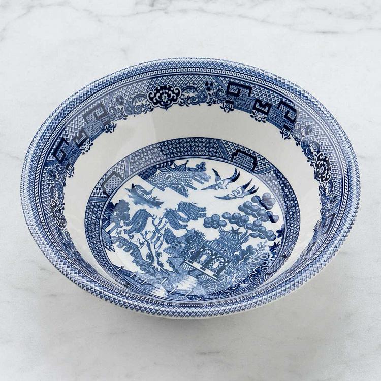 Салатница Голубая ива, S Blue Willow Salad Bowl Small