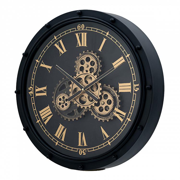 Настенные часы Индастриал Антик с шестерёнками Industrial Antique Look Wall Clock With Gears