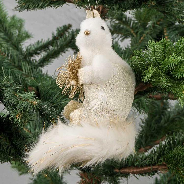 Squirrel With Golden Twig 24 cm