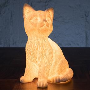 Porcelain Cat Lamp