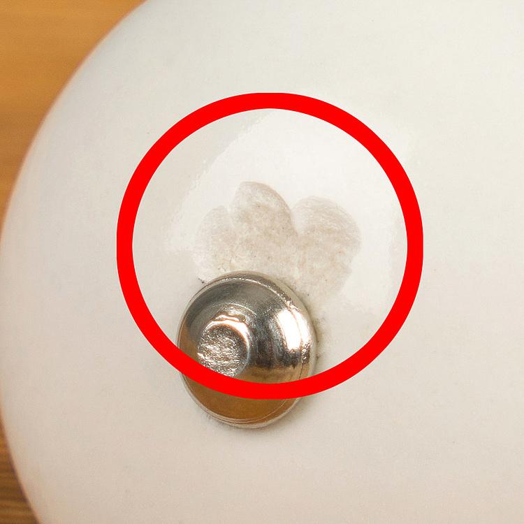 Мебельная ручка-кнопка Белый глаз дисконт Eye White Knob discount