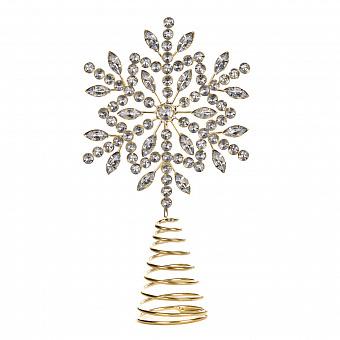 Верхушка на ёлку Jewel Snowflake Topper Gold 27 cm