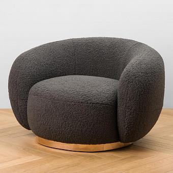 Кресло Siena Armchair искусственный мех Anthracite