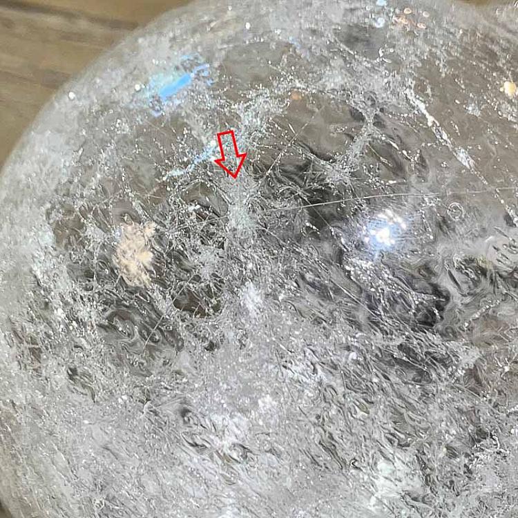 Прозрачный ёлочный шар со снегом внутри дисконт Glass Ball With Snow Inside Clear/White 10 cm discount