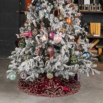 Коврик-юбка под ёлку Christmas Tree Skirt Burgundy 120 cm