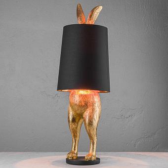 Торшер Floor Lamp Hiding Bunny Black полирезин Gold Polyresin