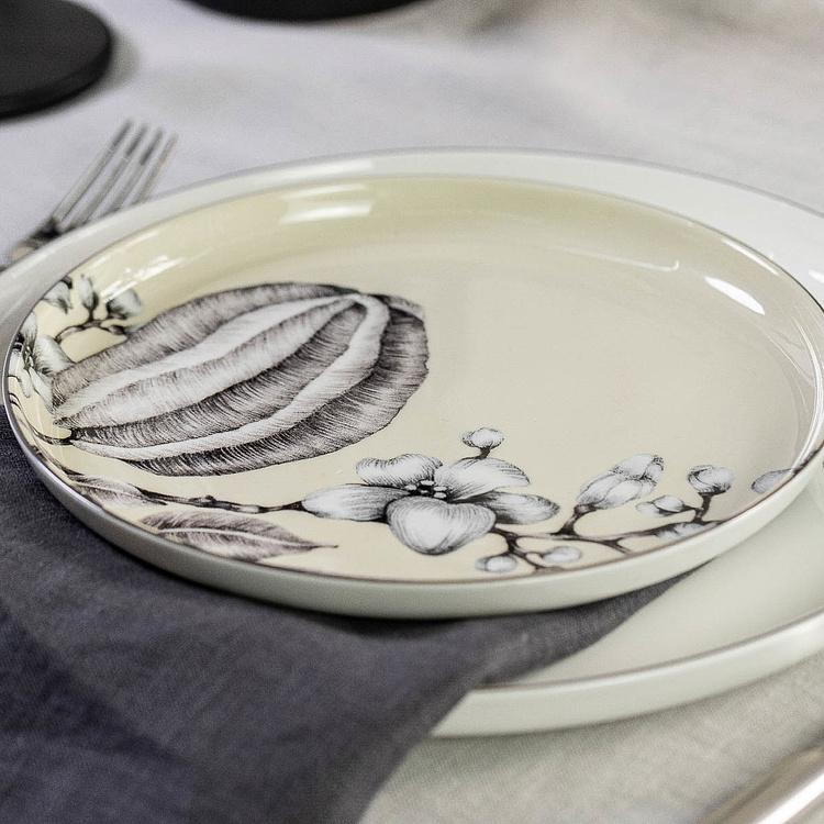 Жёлтая десертная тарелка с карамболой Экзо Exo Dessert Plate Carambola Yellow