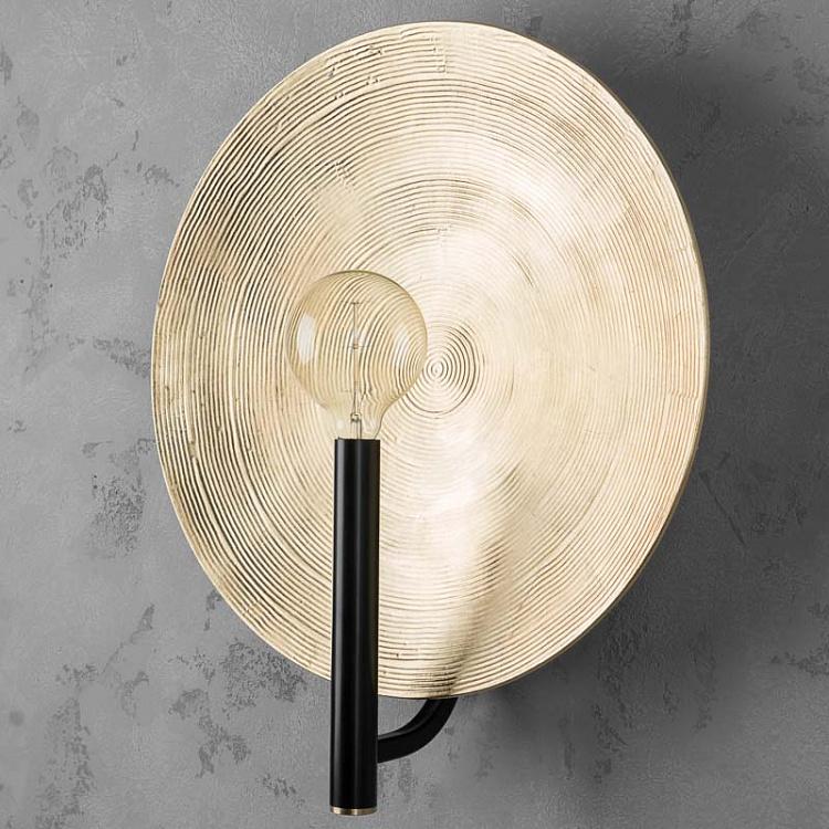 Бра Орбис, золотая поталь, L Wall Lamp Mind And Object Orbis Large, Potal Gold