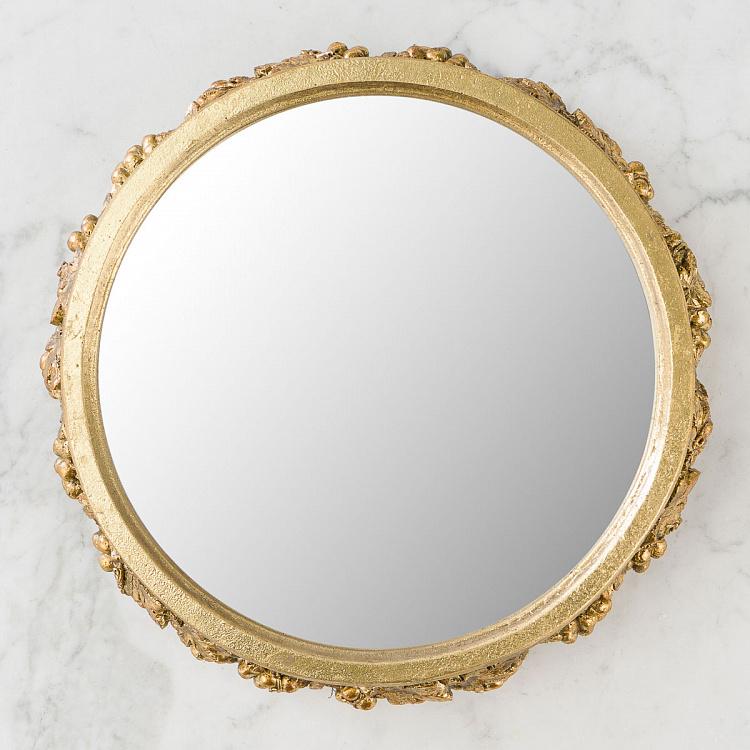 Поднос зеркальный с золотым виноградом Mirror Tray With Golden Grapes