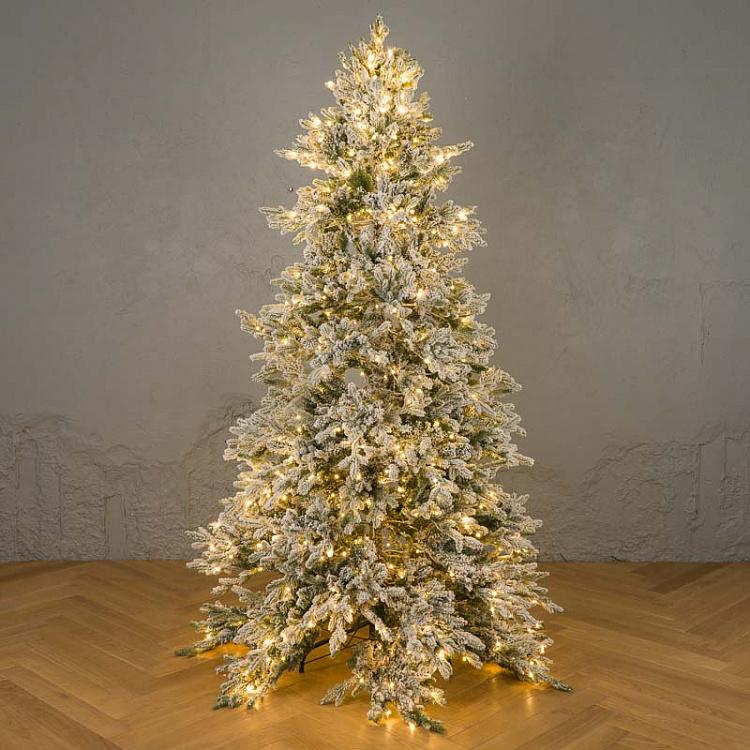 Искусственная заснеженная новогодняя ёлка с led-гирляндой, 230 см Snow-Covered Spruce Tree With Built-in LED Garland 800 Bulbs 230 cm